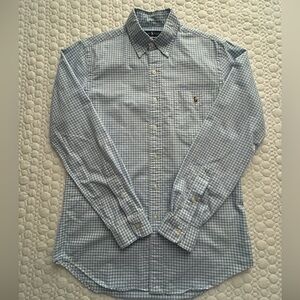 Polo Ralph Lauren Classic Fit Men's Gingham  Oxford Button-Down Shirt Sz Small
